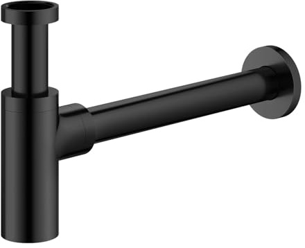 Omnires A186BL SYFON Dekorativer Waschbeckensiphon, Matte Black