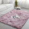 Homesally Flauschiger Teppich für Schlafzimmer, Shaggy Hochflor Teppich Weich, Anti-Rutsch Unterseite, Waschbar Moderne Deko Teppich für Wohnzimmer,Pink Purple,50×80cm