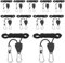 QMofeixiaodianQ 11 Stück Seilratsche mit Haken Verstellbarer Seil Ratsche Ratchet Hanger Ratsche Seil Einstellbare Seil Seilhaken zeltspanner mit ratsche 1/8 Zoll Ratschenseil für Pflanzenventilator
