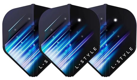 L-Style Champagne Flights EZ Dartflights, weich und widerstandsfähig, 90° Winkel, integrierter Flightprotektor