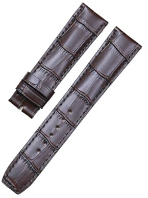 NKCVEZBW Kompatibel mit Baume & Mercier Hampton CLASSIMA 10597/10310 Kalbsleder-Uhrenarmbändern, Oberschicht-Lederzubehör(Dark Brown Without b,22mm)