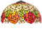 Tiffany-Lampenschirm aus Buntglas, 40,6 cm, lebendige Rosen, Deckenleuchtenschirm, Kuppel, Vintage, großer Ersatzlampenschirm for Stehlampen, Tischlampen, Pendelleuchten, Home-Office-Deko