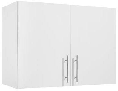 VEVOR Armario de Pared para Lavandería 40,6 x 81,3 x 61 cm Armario Colgante de 2 Niveles con 2 Puertas, Organizador de Armario con Estante Ajustable para Baño, Cocina, Garaje, Lavandería, Blanco