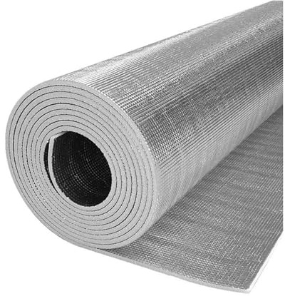 HBOOMOEM Reflektierende Folien-Isolierrolle，Heizung Isolierfolie Mit Schaumstoffkern，Einfach Zu Installieren, Geeignet FüR WäNde, Decken, DachböDen, Garagen Und DachböDen.(100CM/39.4IN,1CM/0.39IN)