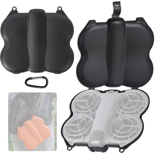 Honbobo Tasche Kunststoff für DJI NEO 2 Tragetasche Drohne Schutztasche Aufbewahrungs Koffer Drohnen Zubehör für DJI NEO 2, kompakt tragbar leicht (Blcak)