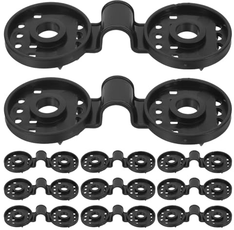 DIYEAH 100 Clips Ronds Noirs en Plastique UV Résistants pour Toile D'ombrage Pinces de Fixation Solide pour Filet Pare-Soleil de Jardin, Accessoires Polyvalents pour Terrasse et Balcon