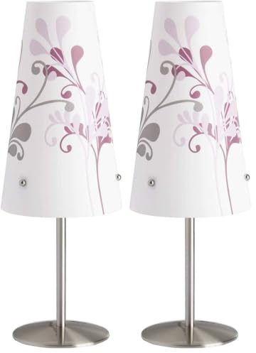 Brilliant Isi Tischleuchte eisen/lila 02747/78, 13 x 13 x 36 cm (Packung mit 2)