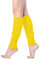 v28 Damen Junior Beinstulpen Neon gerippt für 80er Jahre 80er Jahre Party Sport Yoga - Gelb - Einheitsgröße