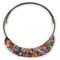 Avalaya Multicoloured Sea Shell Bead Collar Flex Wire Choker Necklace - Adjustable