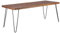 FineBuy Massiver Esstisch Harlem Sheesham Massiv Holz, Esszimmertisch Massivholz mit Design Metall Beinen, Holztisch Tisch Esszimmer, Küchentisch