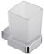 Milano Arvo Modern Wall Mounted Square Frosted Glass Bathroom Tumbler Chrome Holder