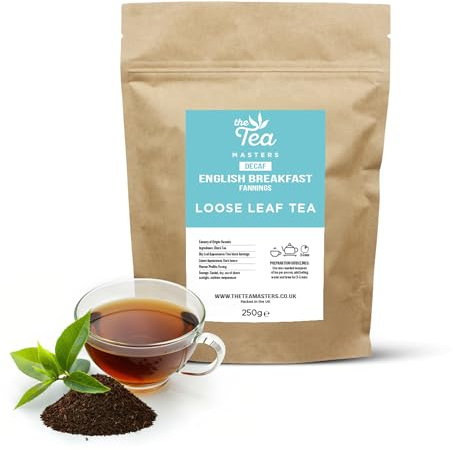 The Tea Masters Loose Leaf Tea - Decaf English Breakfast - Fannings (1x250g)