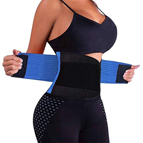 VENUZOR Ceinture de Maintien pour Femmes - Ceinture Gainante - Ceinture Sculptante pour Le Corps - Ceinture de Sport (Version améliorée) (Bleu - L)
