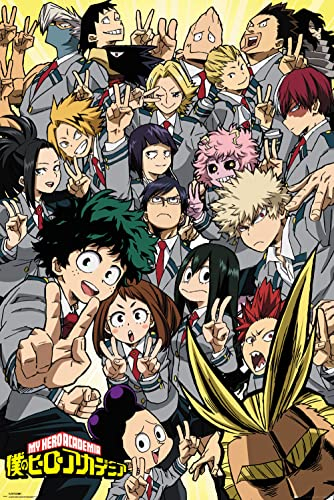GB Eye Limited GB Eye Ltd Maxi-Poster My Hero Academia, Schulzusammenstellung, 61 x 91,5 cm, Holz, verschieden, 65 x 3.5 x 3.5 cm