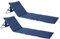 ONVAYA Premium Strandmatte 2cm gepolstert mit Rückenlehne | Strandliege faltbar | Strandmatratze dunkelblau | Sonnenmatte mit Tragegurt | 161 x 55 x 45 cm (2 Stück)