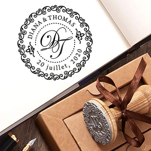 Save the Date Stempel initialen Personalisiert Hochzeit Einzigartige Geschenkbox