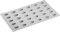 Pavoni Molde Almendra de Silicona Plateado Rectangular para 4 Tazas