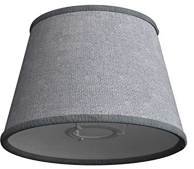 creative cables Pantalla Imperio Casquillo E27 para lámpara de Pantalla o Aplique de Pared - Fabricado en Italia - Yute Gris