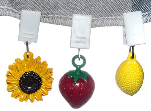 DbKW 4er Set Tischdecken-Beschwerer Tischklammern Tischtuch-Gewichte Tischtuchhalter (4 Trauben)