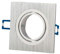 6x Einbaurahmen Set Edelstahl gebürstet eckig für Einbaustrahler aus Aluminium - Rahmen für GU10 MR16 Leuchtmittel - 70mm Bohrloch Deckenstrahler Strahler Einbauspot Einbauleuchte