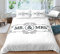 Andrui. Bettwäsche Set Microfaser Partner Bettwäsche Mr und Mrs Weiß Schwarz Bettbezug und Kissenbezug für Ehemann und Ehefrau Paare (Color 08,135 * 200+80 * 80 * 1)
