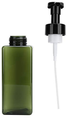 Dispensador de Botella de Bomba de 2 uds Verde, Juego de dispensador de jabón, Botellas de jabón cuadradas, dispensador de jabón de Mano líquido Recargable Reutilizable de plástico