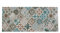HomeLife Rutschfester Küchenläufer, waschbar, aus PVC, 52 x 100 cm, langer Teppich für die Küche, aus PVC, mit grünem Fliesenmuster, rutschfester Gummi-Teppich für den Innen- und Außenbereich [350 cm]
