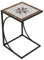 Lomadox Beistelltisch Gartentisch Balkontisch Tisch mit Mosaik in braun/grau/rot/beige