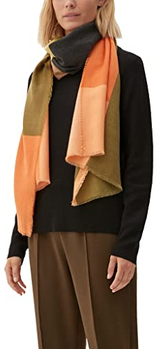s.Oliver Damen 10.2.17.25.277.2121761 Schal, 77D9 multicoloured|olive, 1