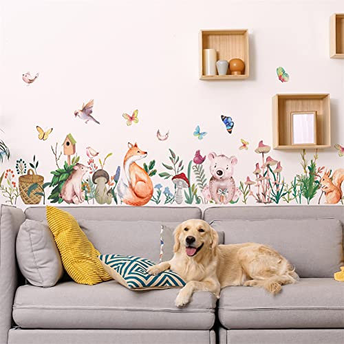 Fliesenaufkleber, MS1541 Pflanze Blume Tier Cartoon Wandaufkleber Wohnzimmer Schlafzimmer Kinderzimmer Dekorative Wandaufkleber Selbstklebende Wandaufkleber