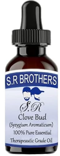 S.R. Brothers Huile essentielle de clou de girofle (Syzygium Aromaticum) 100 % pure qualité thérapeutique (100 ml)