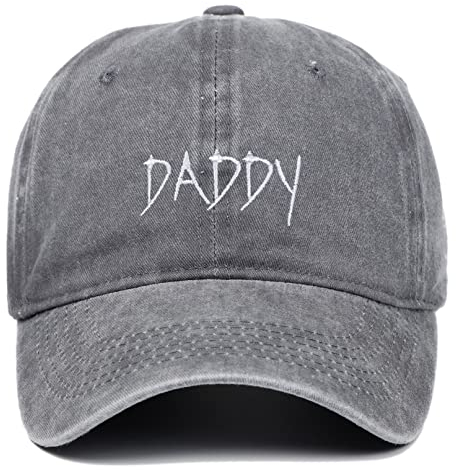 COSFAN Daddy Baseballmütze,DAD Mützen,Bestickte einstellbare Daddy Mützen,Baseballmützen aus Baumwolle,Mütze für Vater (Grau)