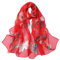 Seidenschal Damen Elegant Voile Sommer Herbst Stola Lang XXL Seidentuch Elegant Weich Frauen Warm Groß Halstuch Seidentücher Poncho Schleiertuch
