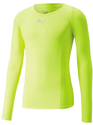 PUMA Herren Liga Baselayer Tee Ls Performance-T-Shirt, Fizzy Lime, S