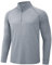 TACVASEN Mens Gym Tops Quick Dry Long Sleeve T Shirts UPF50+ Sun Protection Shirts Running Top for Workout and Casual Light Grey,3XL