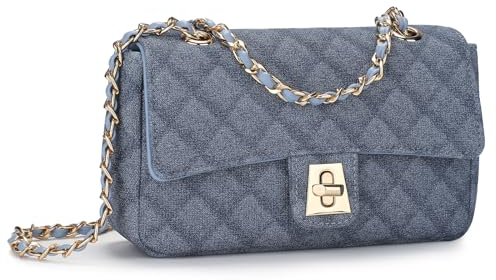 BAIGIO Umhängetasche Damen Klein Schultertasche Elegant Frauen Handtasche Clutch Handytasche zum Umhängen PU-Leder Casual Womens Small Shoulder Bag Crossbody Bag, Blau