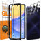 QsmQam 3 Piezas Protector de Pantalla para Samsung Galaxy A15 4G / 5G con 3 Piezas Protector de Lente de Cámara, Ultra HD Cristal Templado, Dureza 9H, Anti Arañazos, Sin Burbujas