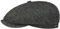 Stetson Hatteras Classic Wool Schirmmütze - Schiebermütze Herren - Flatcap mit Baumwollfutter - Herrencap mit Fischgrätmuster - Ballonmütze Herbst/Winter - Wintercap grau-schwarz 58 cm