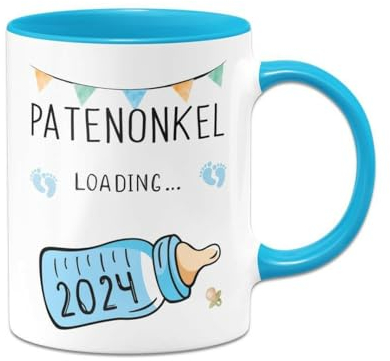Tassenbrennerei Tasse Patenonkel loading 2024 - Schwangerschaft verkünden Geschenk für werdenden Onkel - Du wirst Onkel (Patenonkel 2024)