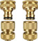 zfyanssee Garden Hose Quick Connect, 3/4 inch Brass Female & Male Thread Tap Connector Adapter Hose Connectors, Gold