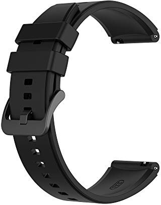 INF 20mm Silicone Replacement Watch Strap for Garmin/Huawei/Samsung Galaxy Watch - Soft Silicone Waterproof Sport Bracelet, Unisex Smartwatch Band for Women Men, Adjustable Fit
