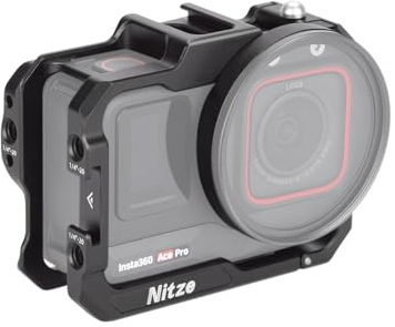 Nitze Käfig für Insta360 Ace Pro/Ace, Action-Kamera Cage mit 52mm Filter-Adapterring - T-IN02A