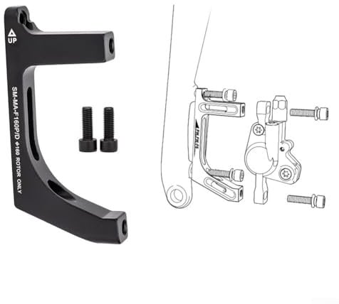 Road Bike Disc Brake Adapter, Flat Mount to Post Mount, Compatibility, Lightweight Design (front 160MM)