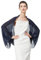 BEAUTELICATE Chiffon Schal Stola Damen Festlich Elegante Schultertuch Bolero Shrug mit Ärmel für Abendkleider Brautkleider Sommer Hochzeit (Mitternachtsblau, Einheitsgröße)