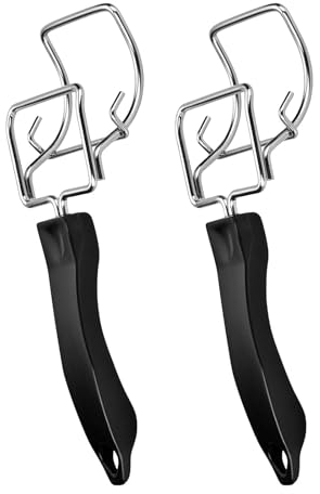 2Pcs Oven Tray Extractor Grill Clip Toaster Oven Food Clip Oven Tray Handle Common for Trays and Grills Quick Removal Grill Handle