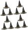 COLLBATH 12 Stück Mini Hexenhüte Deko Halloween Party Favors Basteln Puppenhüte Winzige Hüte Für Puppenhaus