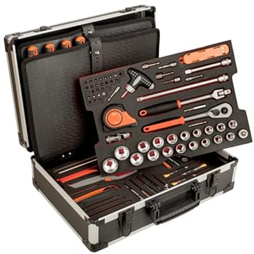 BAHCO 4750ALC01FF1 Caja de Herramientas Aluminium, 145 Piezas Hardware, andere Werkzeuge, mehrfarbig