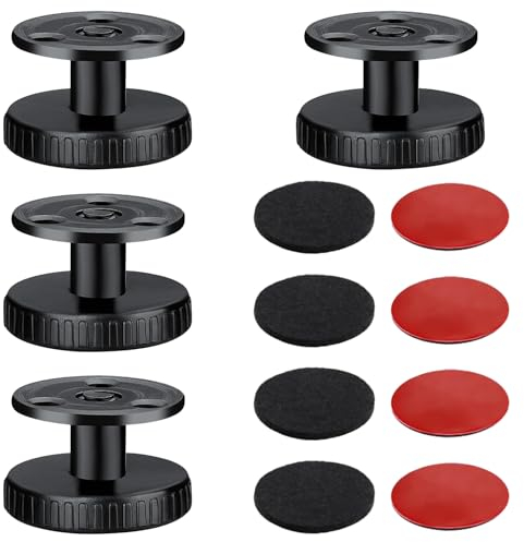4 Stück Anti Shake Bett Abstandshalter Wand Abstandhalter Wandschutz Verstellbares Bettgestell Bettrahmen mit Gewinde Headboard Stoppers Werkzeug für Betten Schränke Sofas Zimmerwand 27–40 mm Schwarz