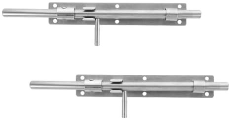 Edelstahl Fallriegel für Türen und Tore, 2 Stück, Silber