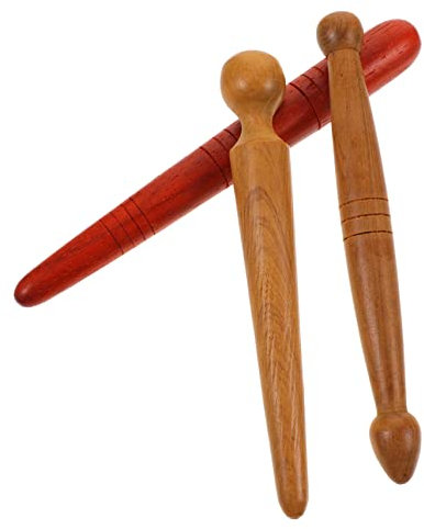 COLLBATH 3pièces Lot De Bâtons De Réflexologie Bois Pour Massage Mains Outil De Stimulation Des Points Acupression Compact Et Portable Pour Usage Personnel Et Professionnel
